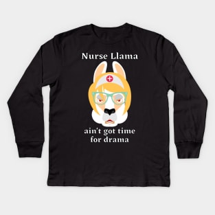 Nurse Llama Kids Long Sleeve T-Shirt